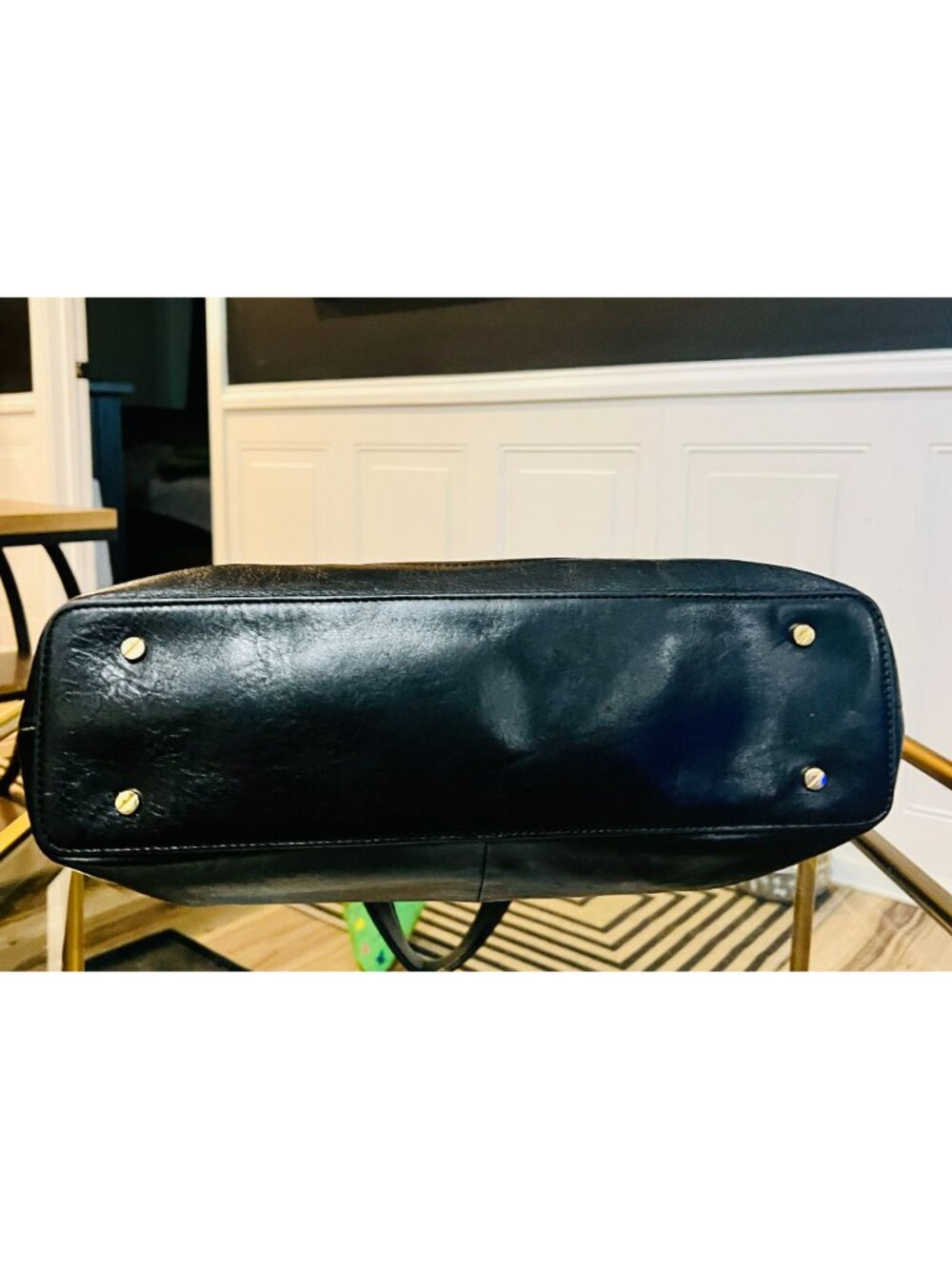 Tory Burch Black Leather Black Bombe Ella Satchel Shoulder Bag - Picture 6 of 12